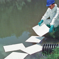 Oil spillage over lake and river