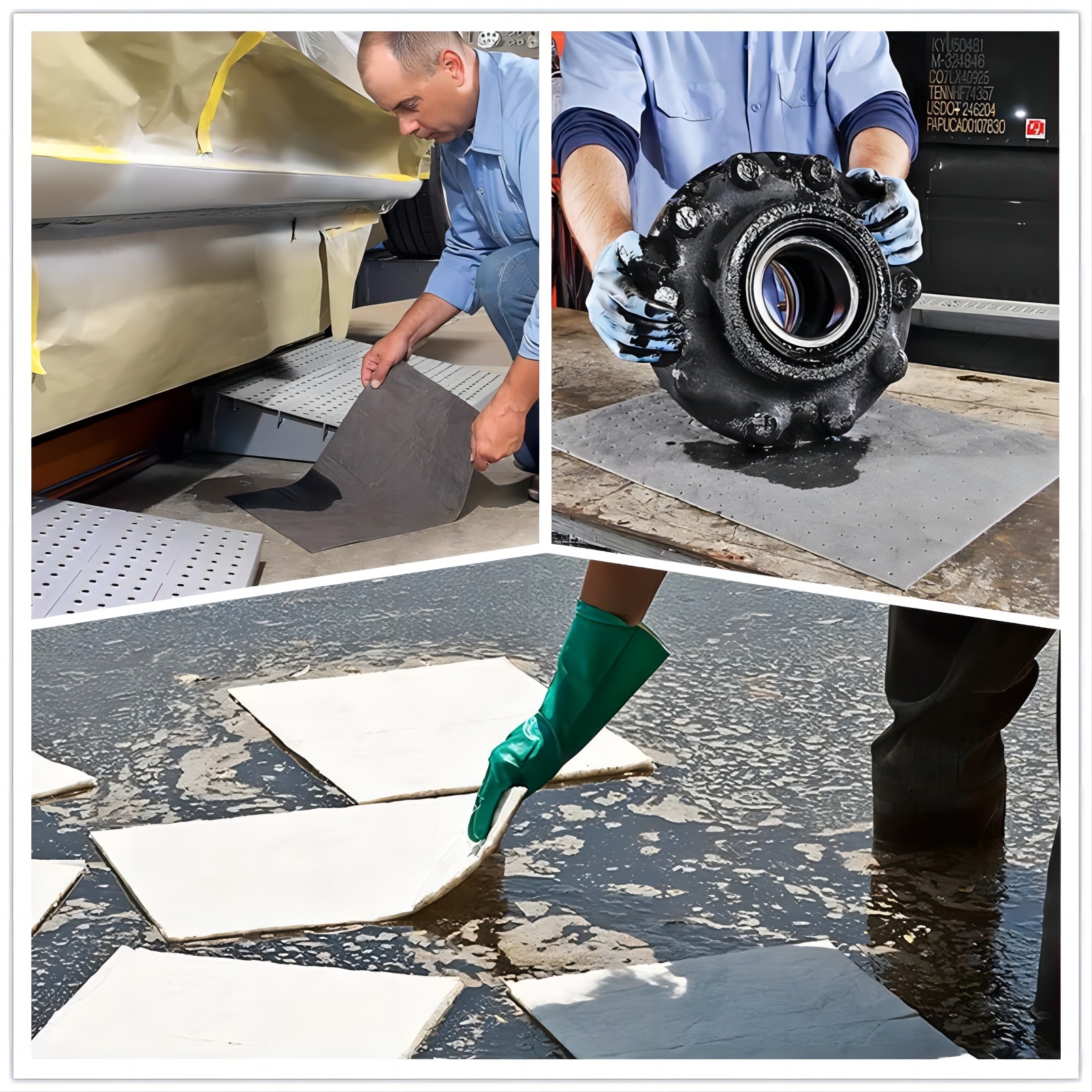 How to properly clean up waste oil spills and leaks?