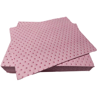 Free Sample Pink Chemical Absorbent Pads For Hazmat Spill Absorbing
